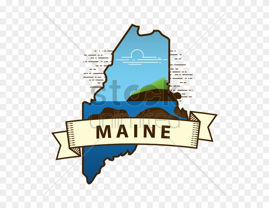 Maine Map Clip Art - Png Download