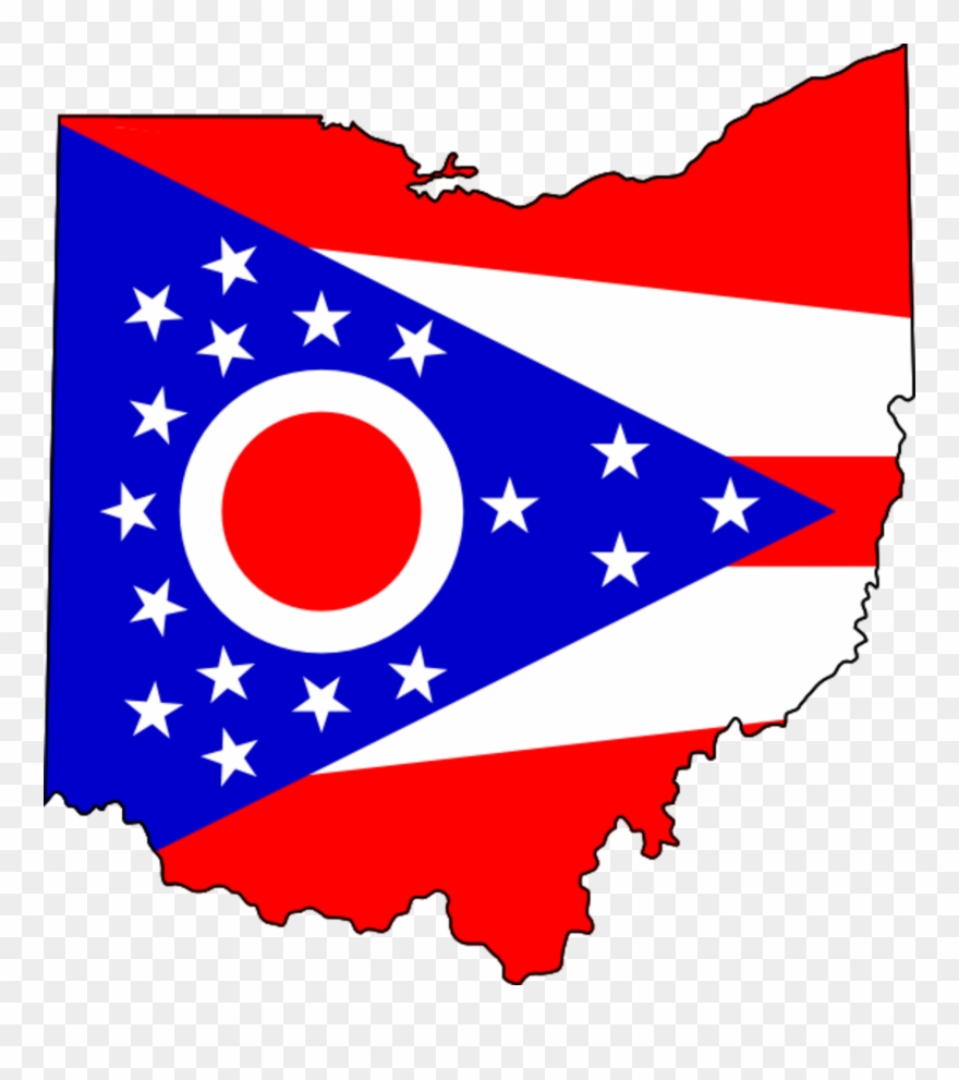 Fileflag Map Of Ohio - Ohio State Flag Map Clipart