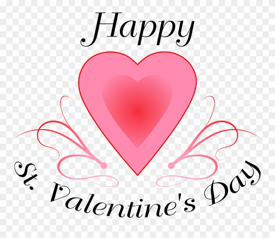 Free St Valantines Free Valentines Day Card - St Valentine's Day Clip Art - Png Download