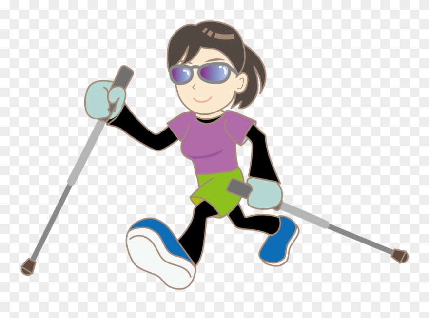 Picture Black And White Stock Nordic Walking Hiking - Nordic Walking Png Clipart