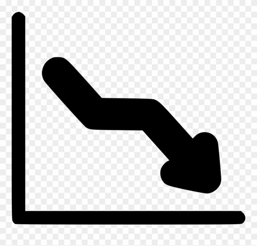 Decreasing Graph Clipart Line Chart Clip Art - Decrease Line Graph Icon - Png Download