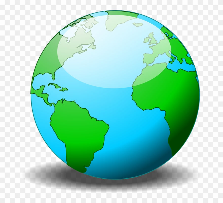 Earth Day Clip Art - Earth Globe Shower Curtain - Png Download