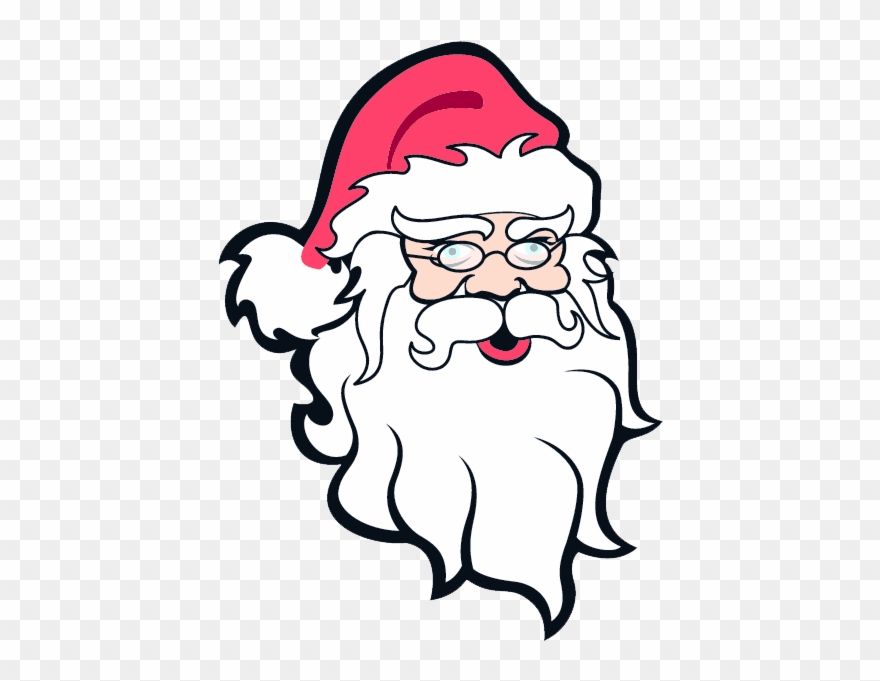 Father Christmas Face Clipart - Santa Claus Head Png Transparent Png