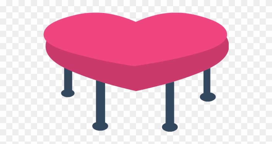 Hearts Valentines Clipart - Heart Table Png Transparent Png