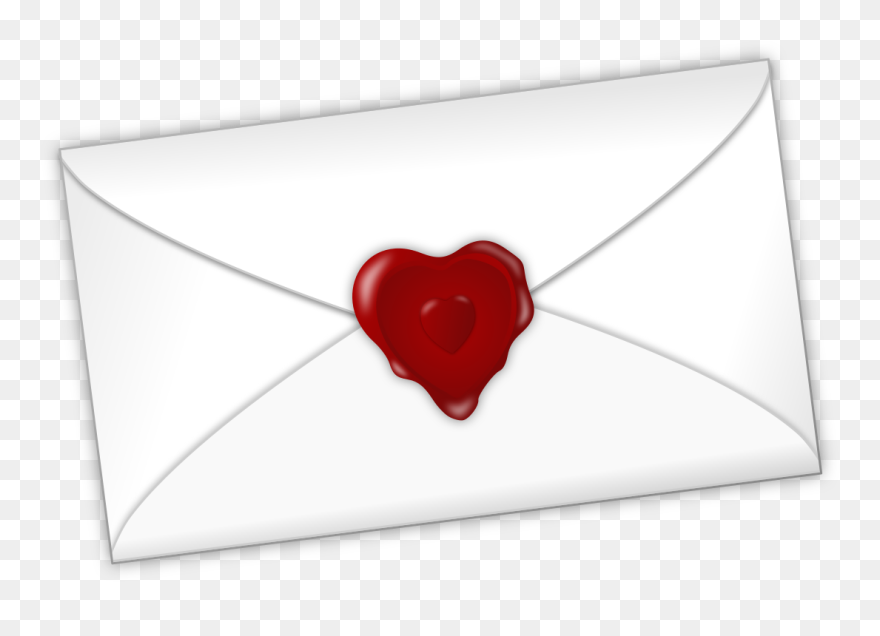 Carta Con Un Corazon Clipart
