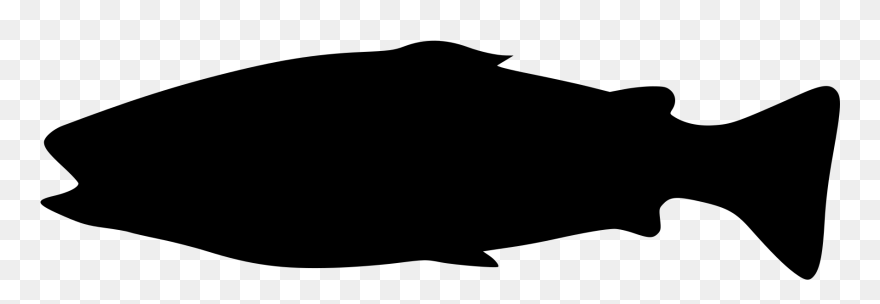 Fish Silhouette Vector Illustration - Illustration Clipart