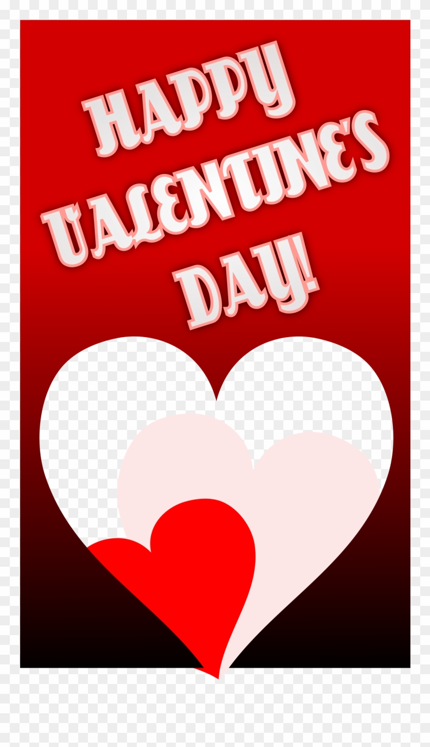 Big Image - Glücklicher Valentinstag 5 Karte Clipart