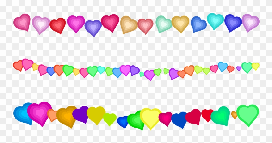 Free Heart Page Border Decorations - Borda De Pagina Coração Clipart