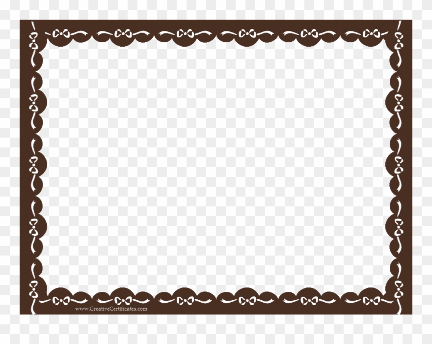 Clip Art Brown - Border Design For Certificate - Png Download