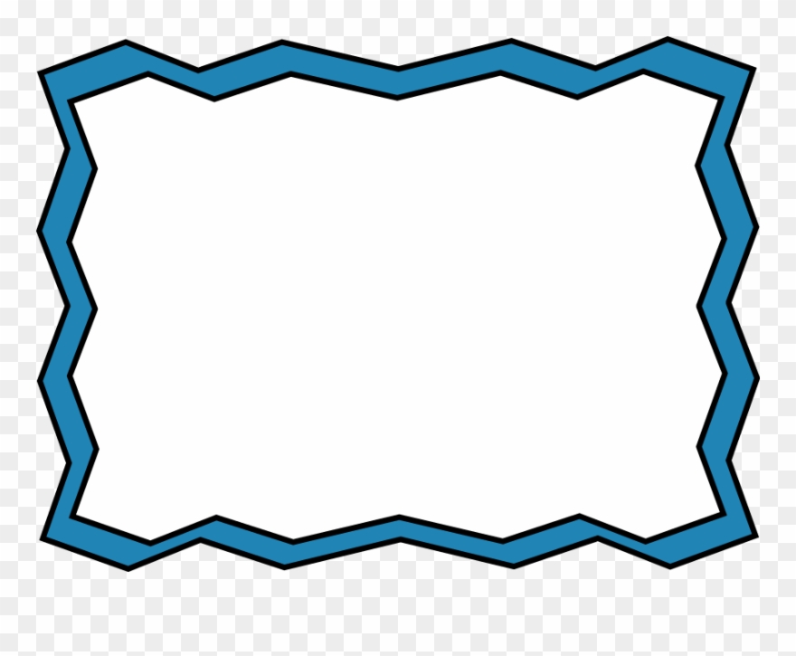 Blue Zig Zag Frame - Blue Facecam Border Transparent Clipart