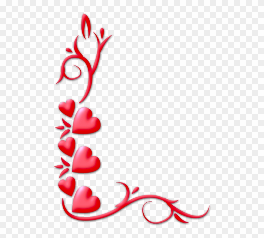 Valentine Clip Art Borders - Love Border Png Transparent Png