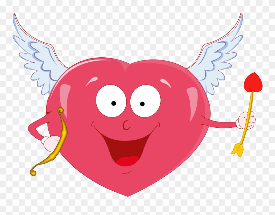 Valentine Heart And Cupid Clipart
