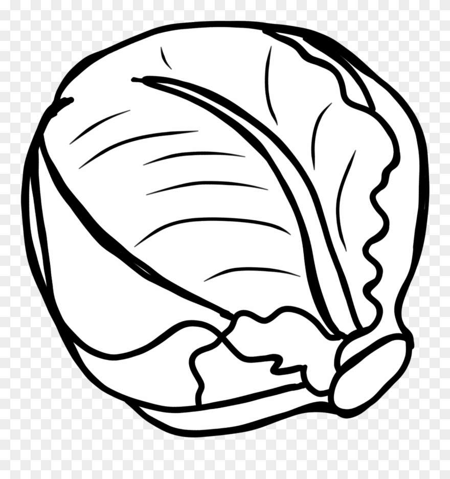 Vegetables Clipart Images Black And White - Png Download