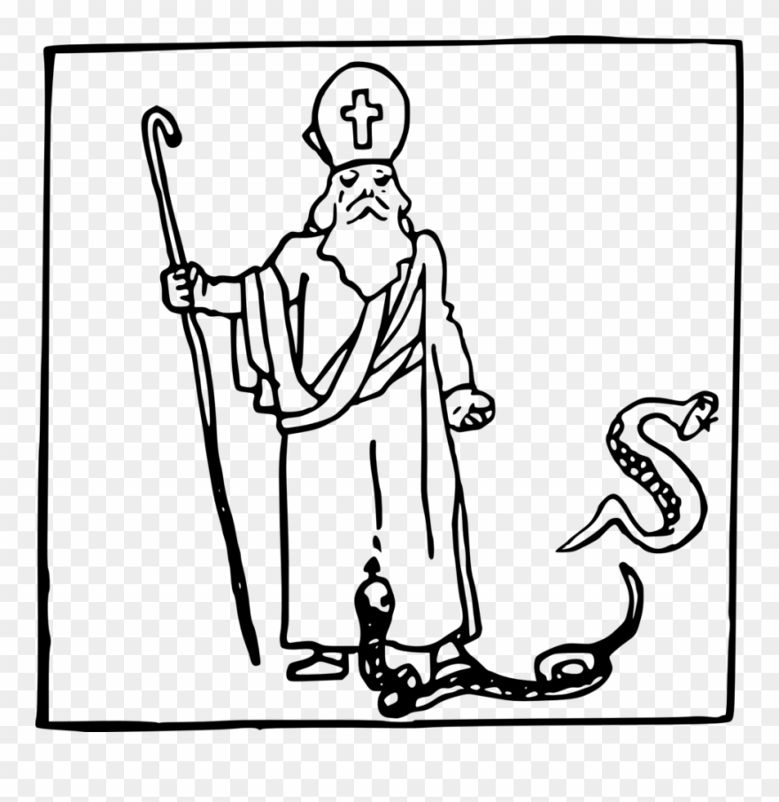 Saint Patrick Clipart Saint Patrick's Day Clip Art - St Patrick Black And White Clipart - Png Download