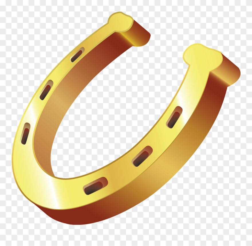 Gold Horseshoe Png Clipart - Clip Art Horse Shoe Transparent Png