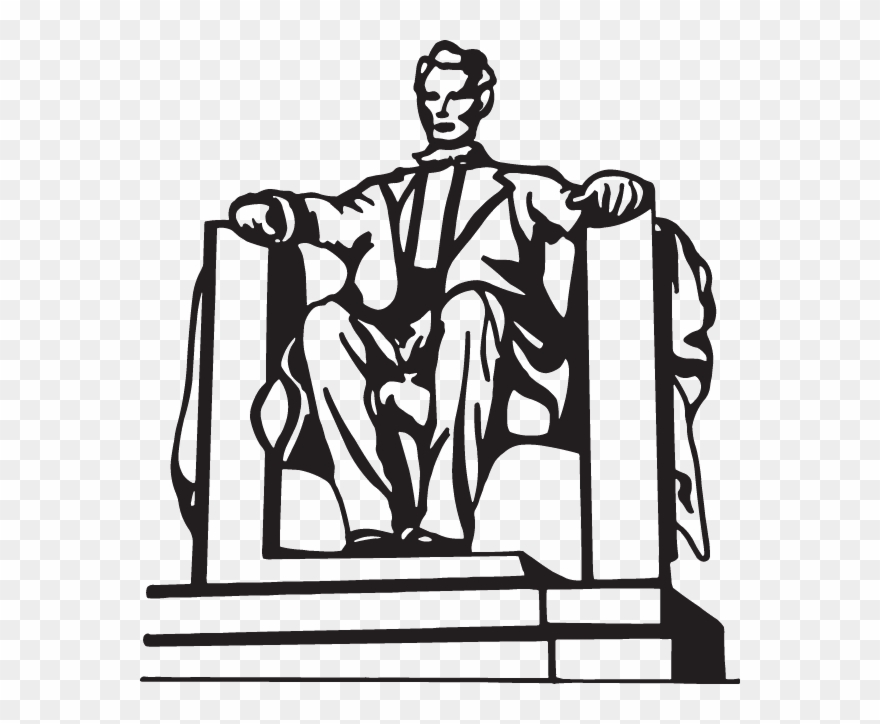 Download Lincoln Memorial Black And White Clipart Lincoln - Lincoln Memorial Clip Art - Png Download