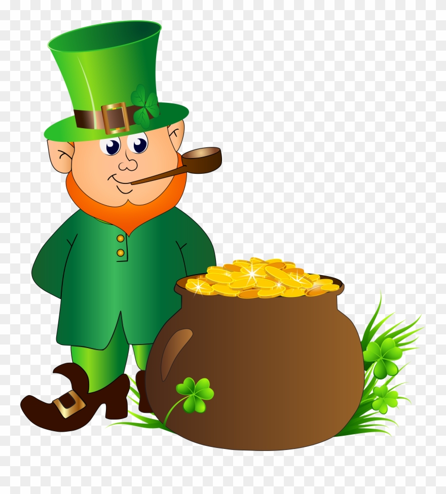 Clip Art Freeuse Stock Clover Transparent Leprechaun - Png Download