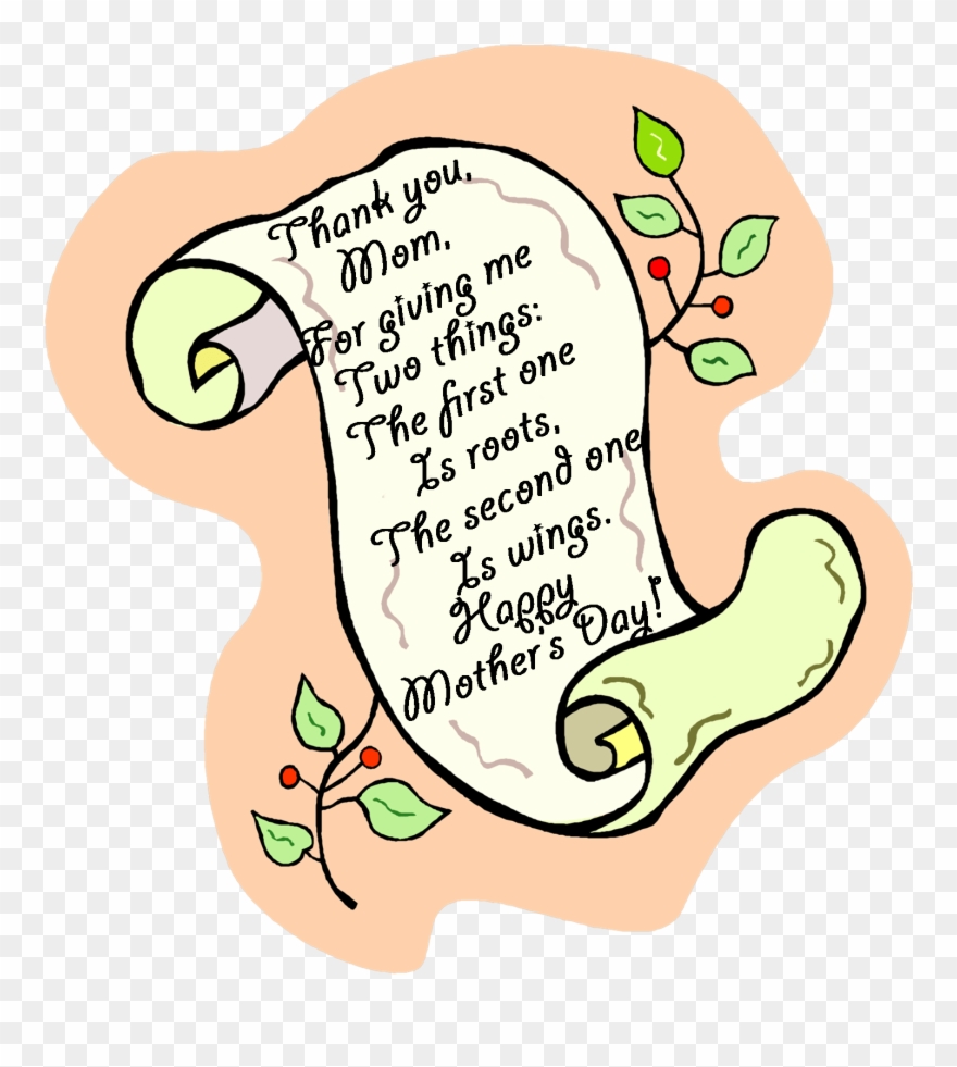A Mother's Day Poem - Mother's Day Good Poems Clipart