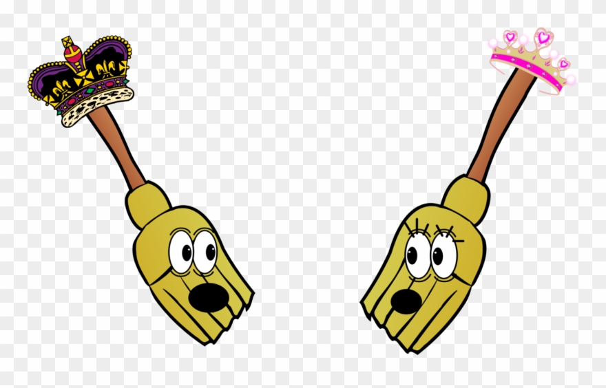 Cartoon Download Computer Icons Line Art Silhouette - Broom With A Face Clipart - Png Download