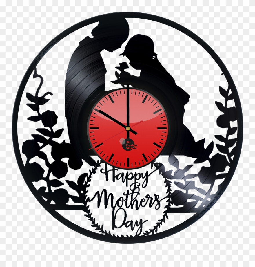 Fan - Mother And Child Silhouette Mother's Day Card/custom Clipart