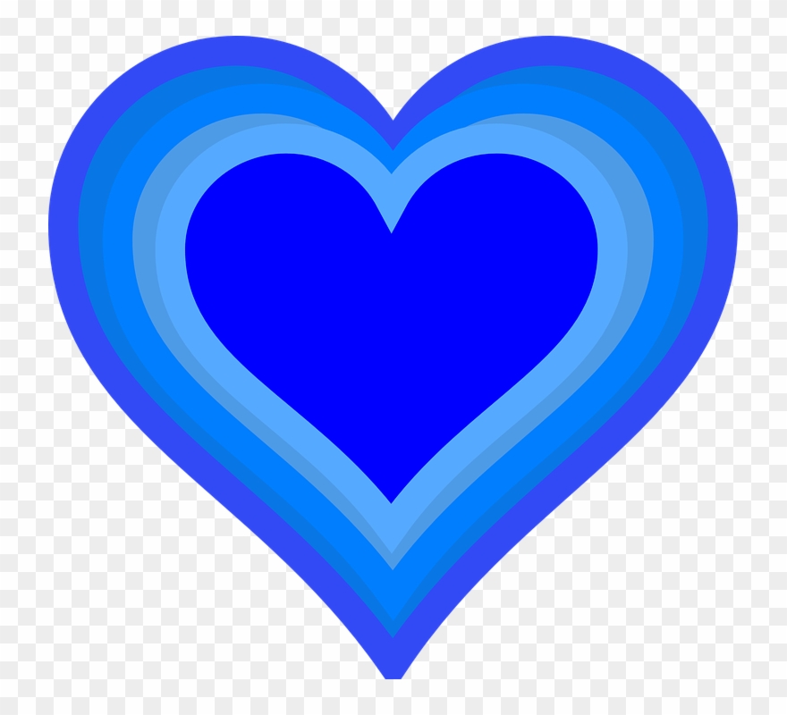 Growing Heart Clipart Free Clip Art Images - Gambar Love Warna Biru - Png Download