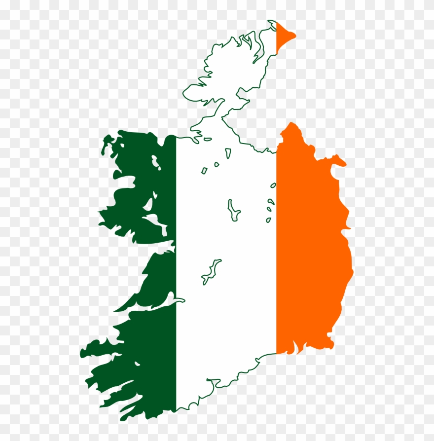Clip Art Ireland Stub Saint Patricks Day Irish - St Patricks Day Ireland Map - Png Download