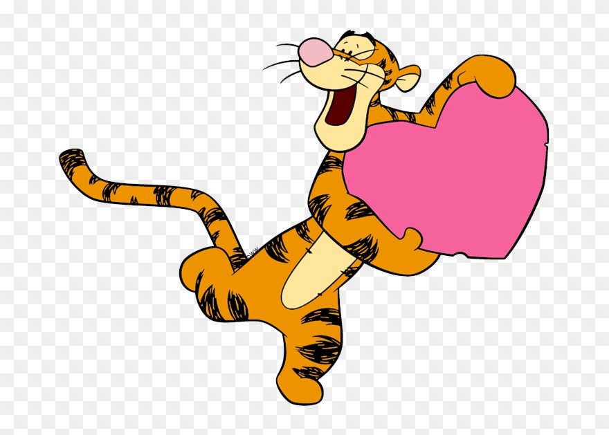 Valentine's Day Clip Art - Disney Characters With Hearts - Png Download