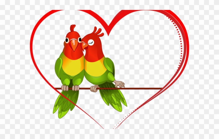 Love Birds Clipart Valentines Day - Love Bird Clipart Png Transparent Png