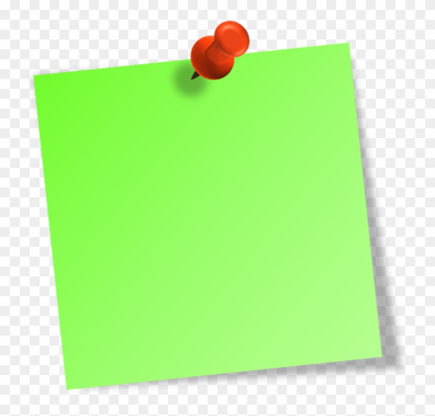 Word Post It Clipart Cliparts And Others Art Inspiration - Green Sticky Note Png Transparent Png