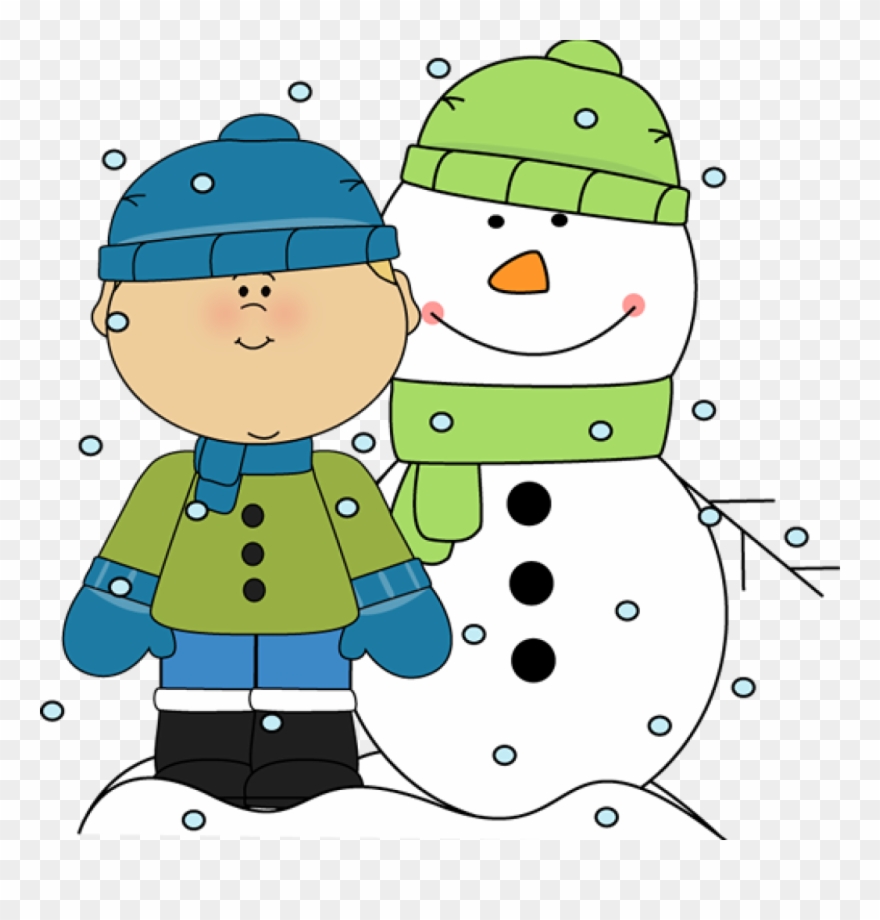 Graphic Black And White Library Snow Clipart St Patricks - Kid In Snow Clipart - Png Download