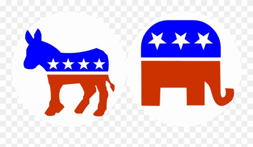 Political Clipart Election - Republican And Democratic Party - Png Download