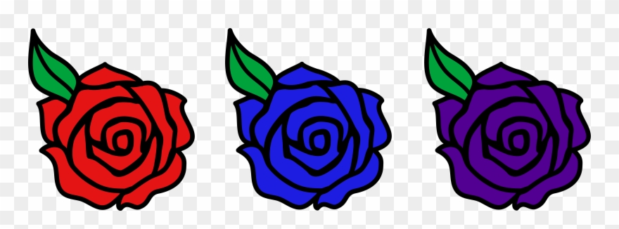 Cartoon Rose Flower Images Pictures - Cartoon Blue Rose Png Clipart