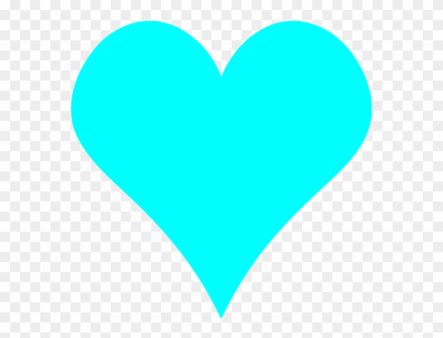 Clipart - Aqua Heart - Png Download