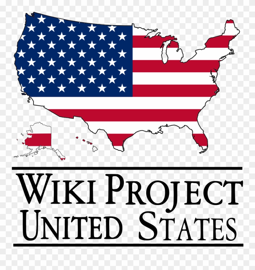 North America Map With Flag Clipart