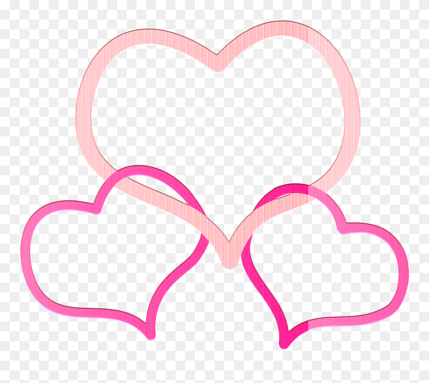 Heart Shape Png Frames For Picture Editing - Pink Heart Frame Png Clipart