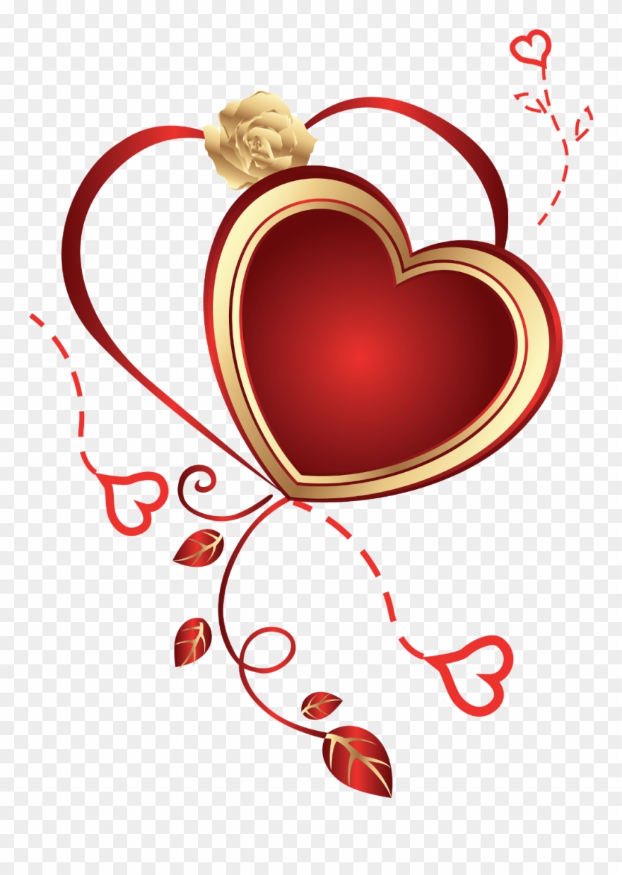 Heart Clipart Png - Rose With Heart Png Transparent Png