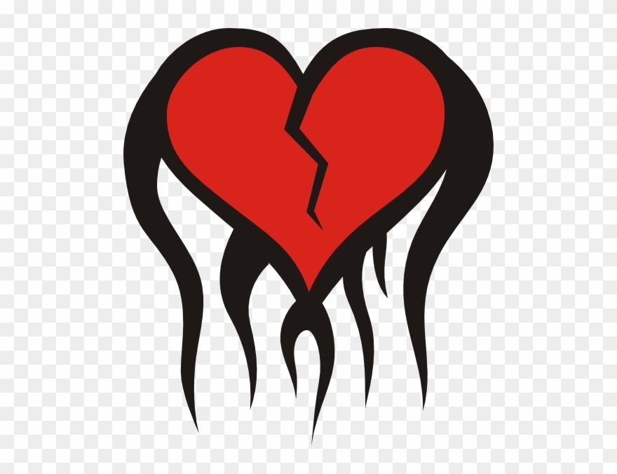 Broken Heart Vector Transparent Clipart