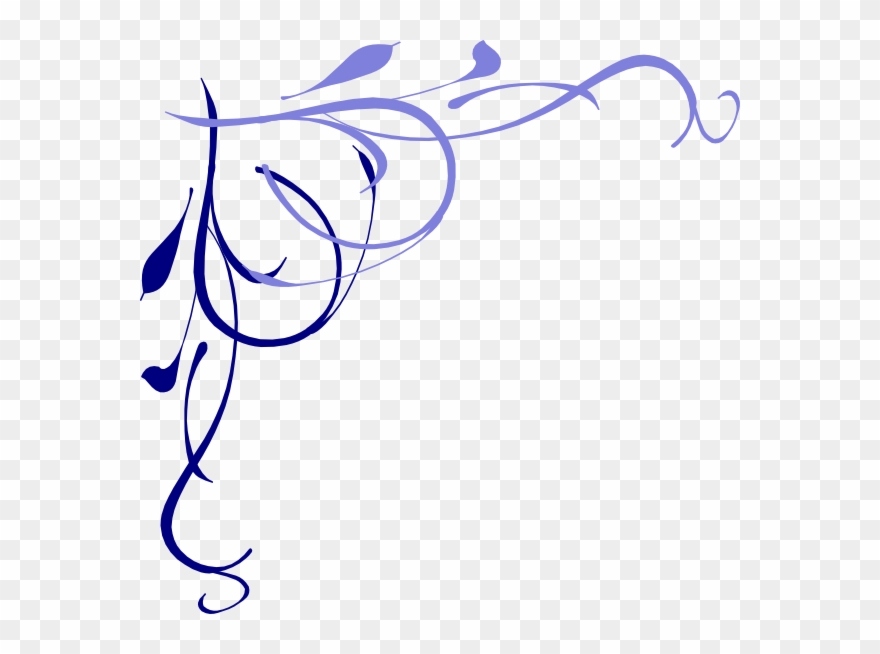 Fancy Borders Navy Blue Clipart
