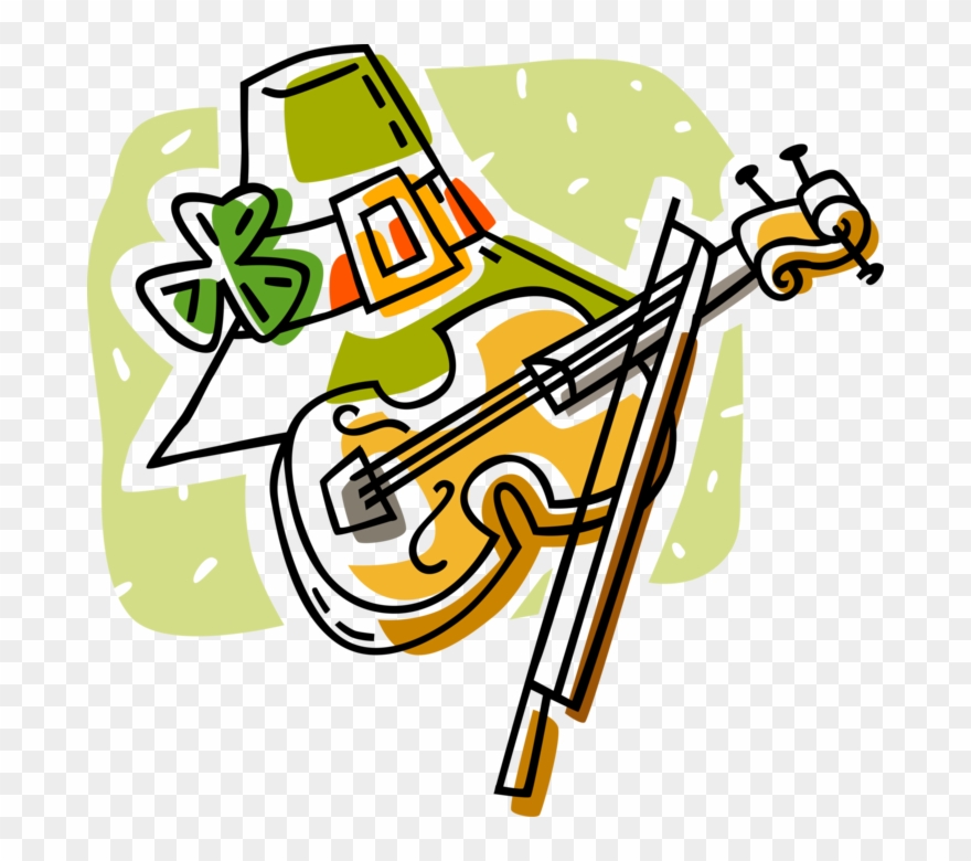 Vector Illustration Of Irish Mythology Leprechaun Hat - Irish Music Clip Art - Png Download