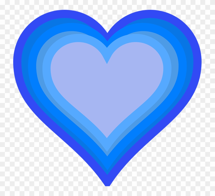 Blueheart Clip Art - Blue Heart - Png Download