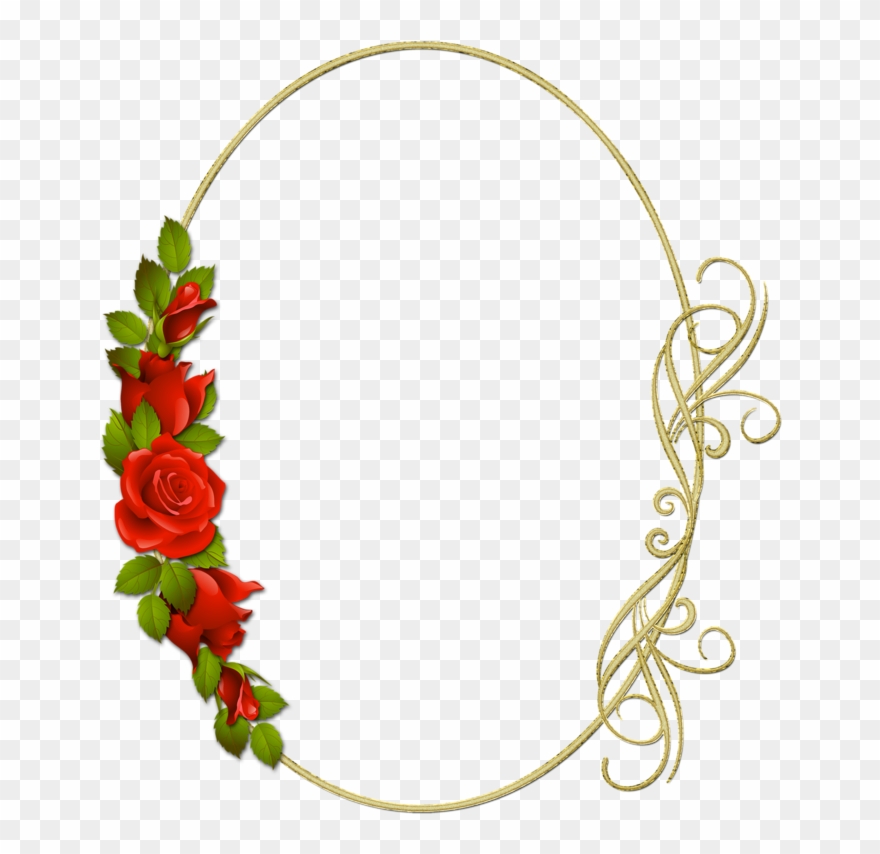 Фотки Floral Border, Art Clipart, Framed Art, Clip - Garden Roses - Png Download