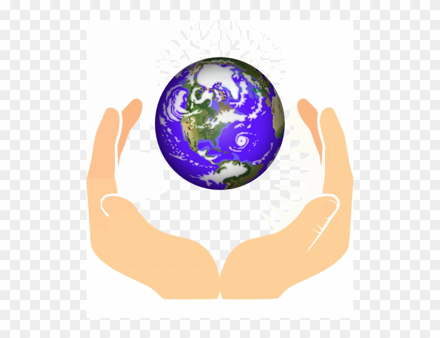Hand Holding Earth Clipart Earth World Clip Art - Nature Is My Church Square Sticker 3" X 3" - Png Download