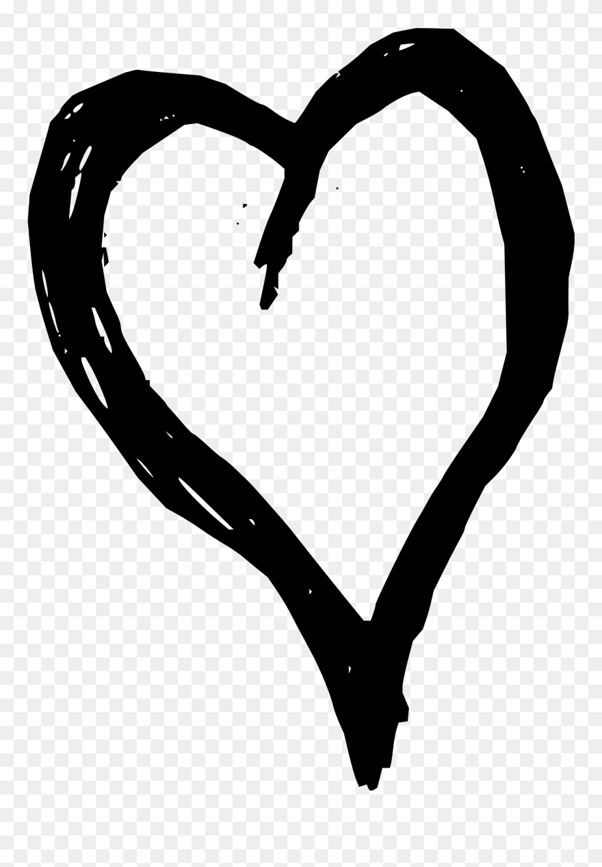 Heart Clipart Black And White Broken Heart Clipart - Black Heart Gif Png Transparent Png