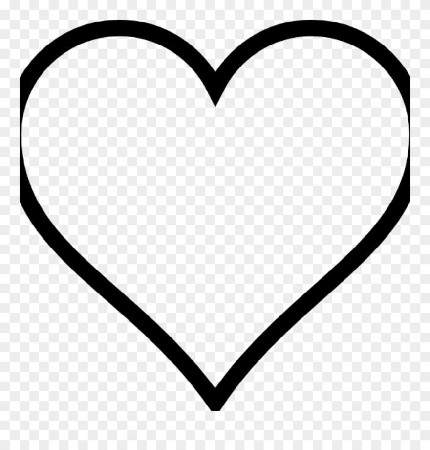 Black Heart Clipart Simple Black Heart Encode Clipart - Colouring Pages Of Heart - Png Download