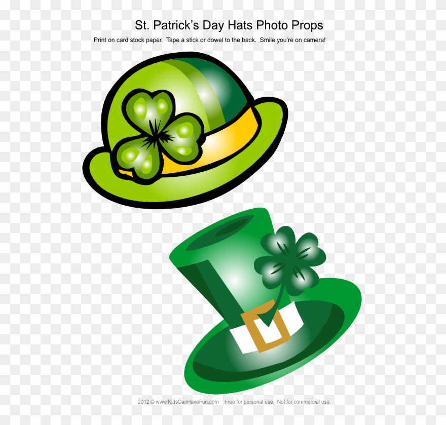 Patrick's Day Leprechaun Hats Photo Booth Props - Saint Patrick's Day Clipart
