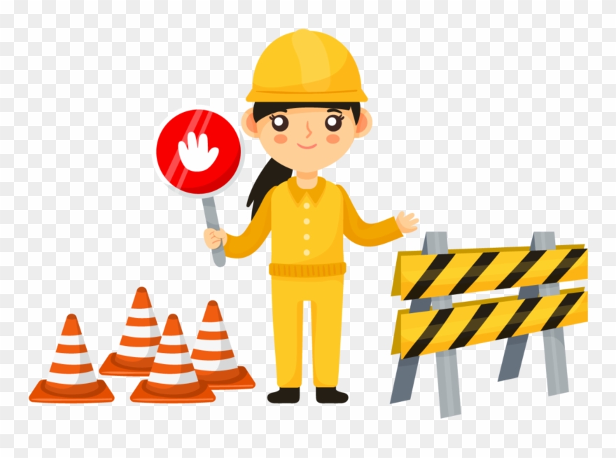 Cute Yellow Road Maintenance Festival Elements - Yellow Clipart