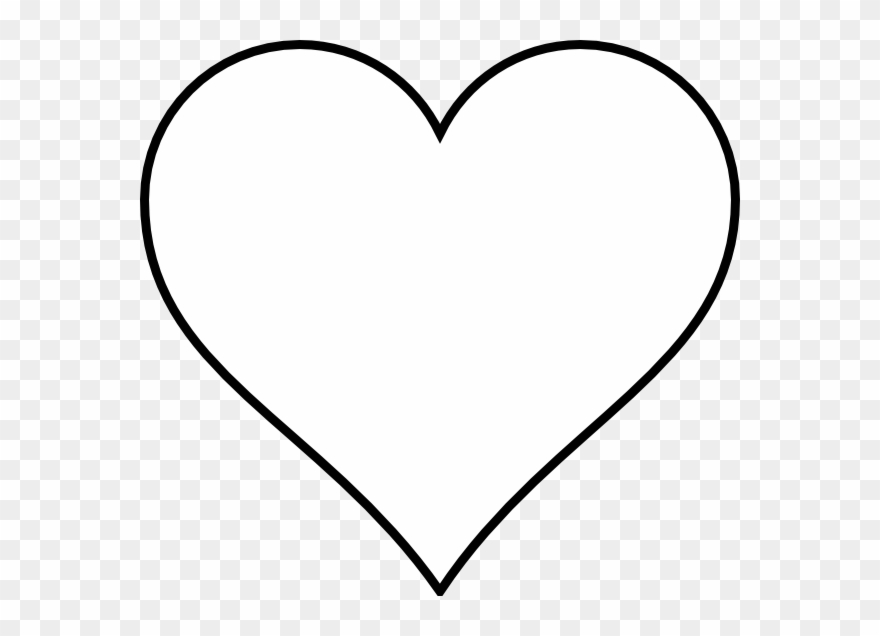 Heart Outline Black Outline Heart Clip Art At Vector - White Heart Icon Transparent - Png Download