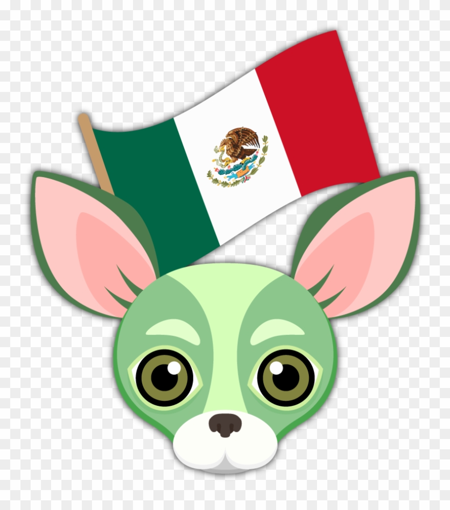 Green Saint Patrick's Day Chihuahua Stickers Are You - Mexico National Country Flag Coaster Set Clipart