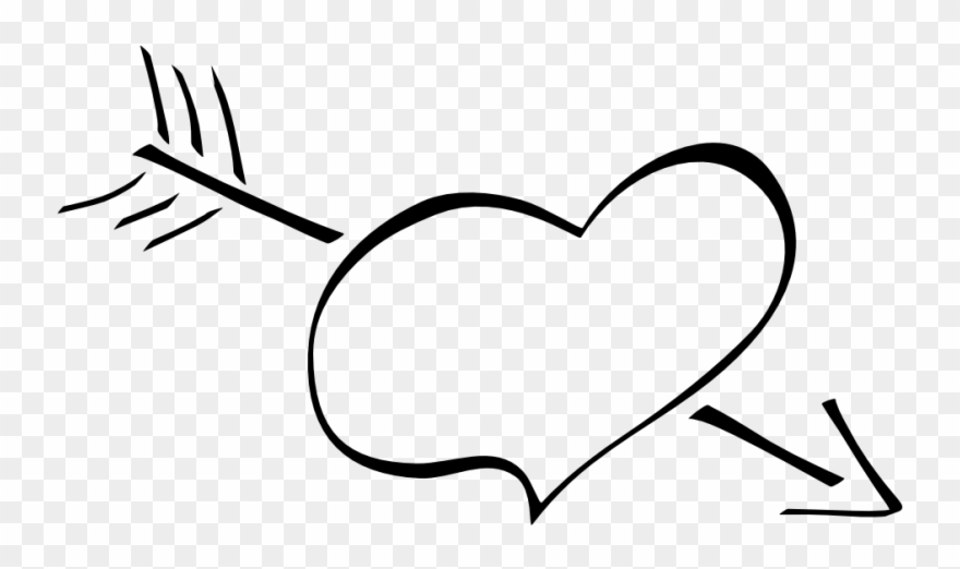 White Heart Clipart - Transparent Heart Clip Art Black And White - Png Download
