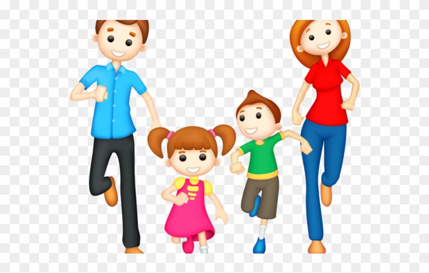 Father And Daughter Clipart - My Family Clipart - Png Download